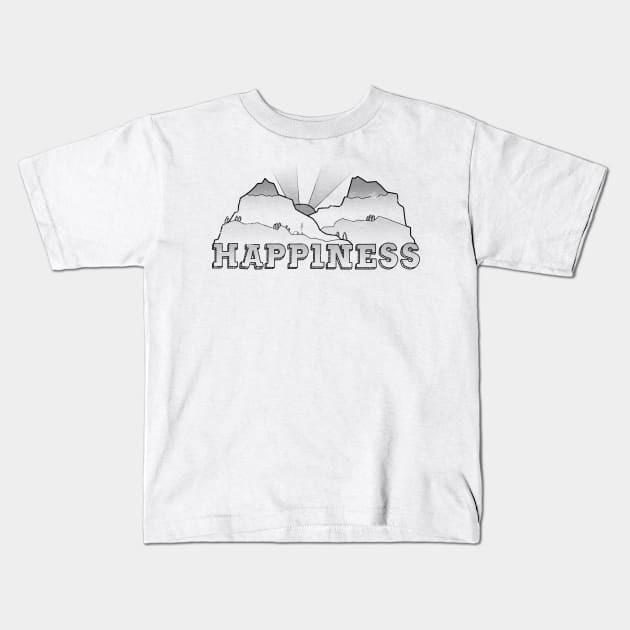 Happiness Kids T-Shirt by TheWanderingFools